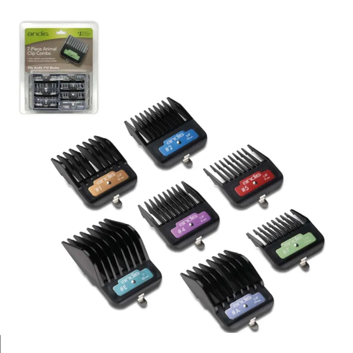 Set of combs/brushes Andis 51 x 37 x 33 cm 7 Pieces-0
