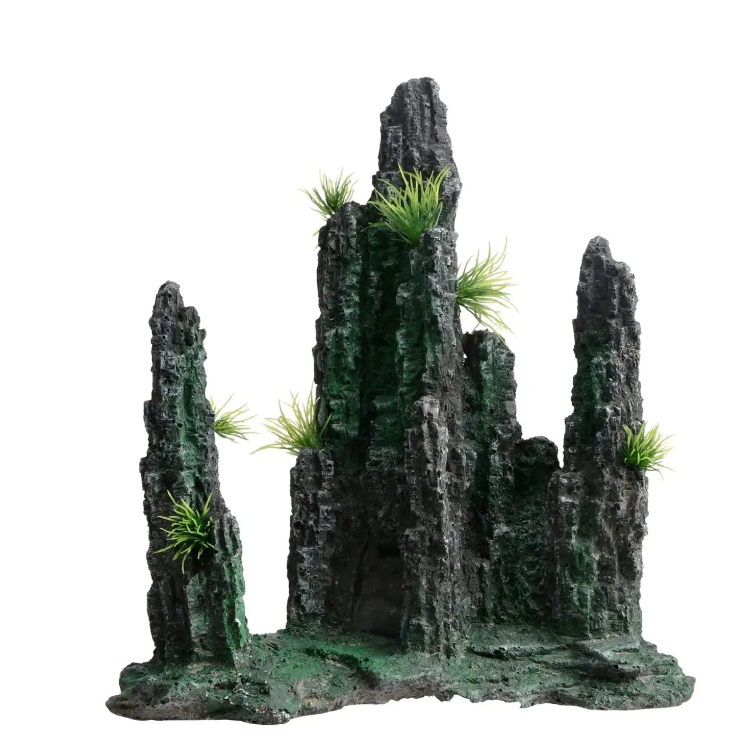 Saim Aquarium Large Mountain View Stone Fish Tank Decorations Tree Rock Stone Cave Landscape for Large Fish Tank Thematic Ornaments - Large Zooko