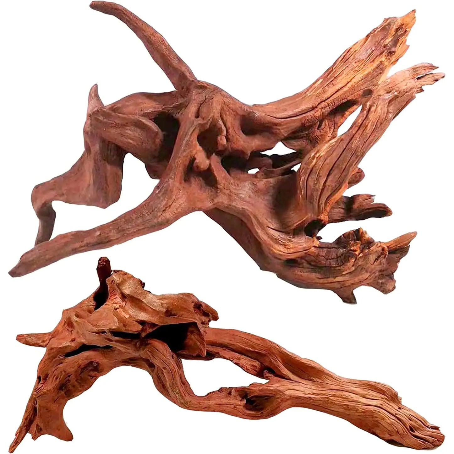 WDEFUN Natural Driftwood for Aquarium Decor 2-Piece 10-14 Large Driftwood for Decorations on Fish Tank Reptiles Bearded Dragon Accessories or Air Plants Zooko