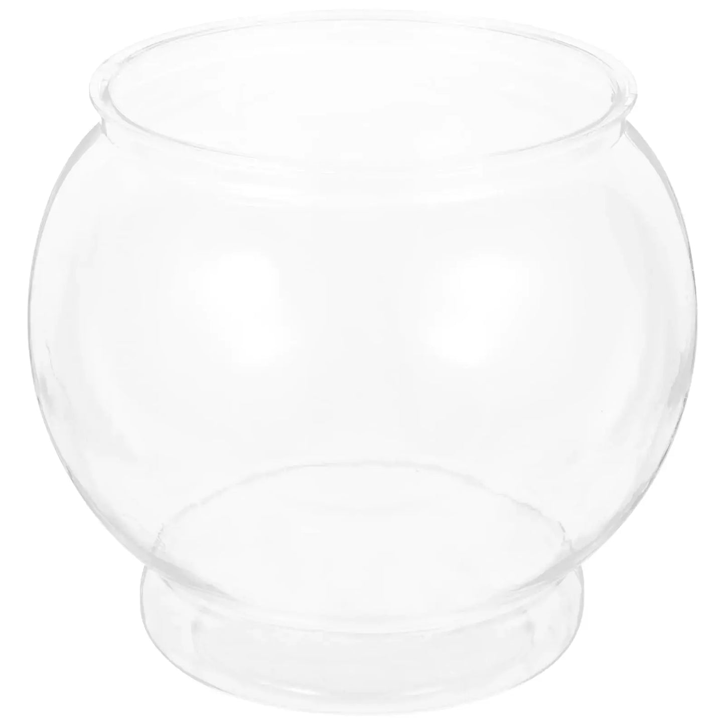 POPETPOP Plastic Fish Bowls Round Aquarium Clear Fish Keeper Fishbowl Vase Pot for Wedding Party Event Christmas Holiday Home Decor 18cm Zooko