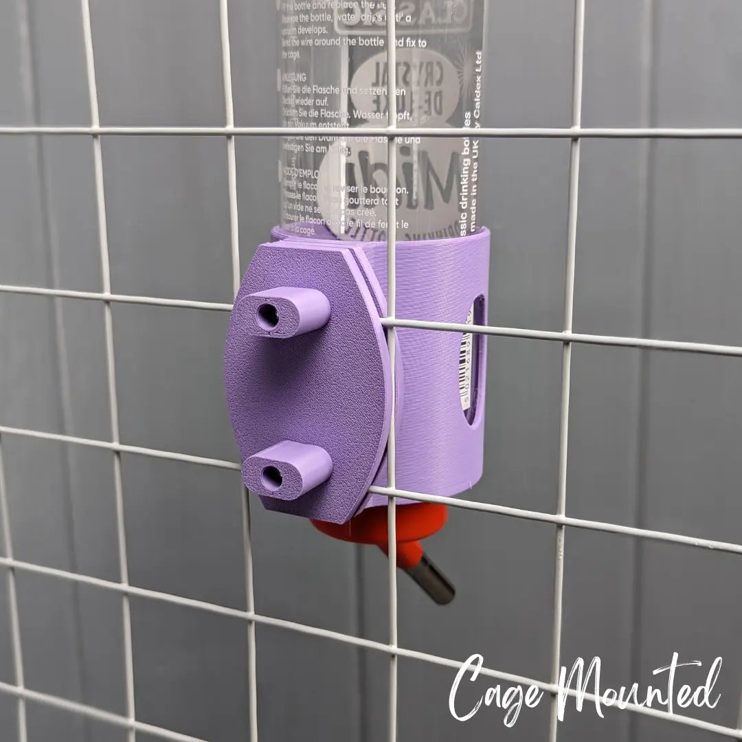 SINGLE Cage/Wall Mounted Water Bottle Holder - Pastel Purple - TRADE-4