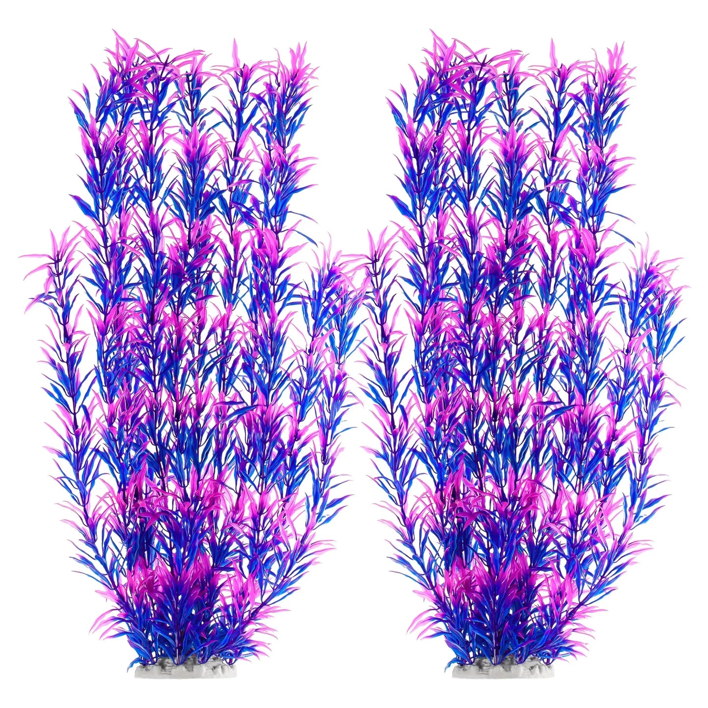 MyLifeUNIT Aquarium Plants 21 Inches Tall Plastic Fish Tank Plants for Fish Tank Decorations and Aquarium Decor (Purple) Zooko