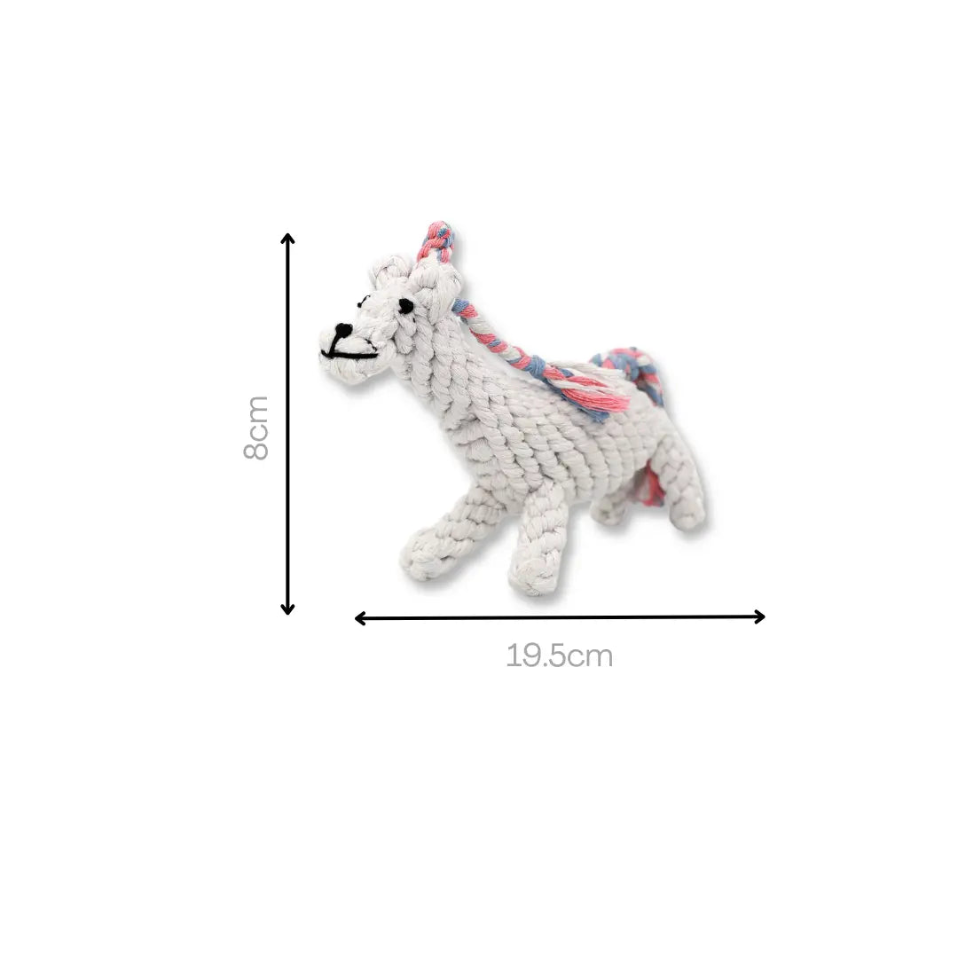 Luna the Unicorn Handmade Rope Toy-3