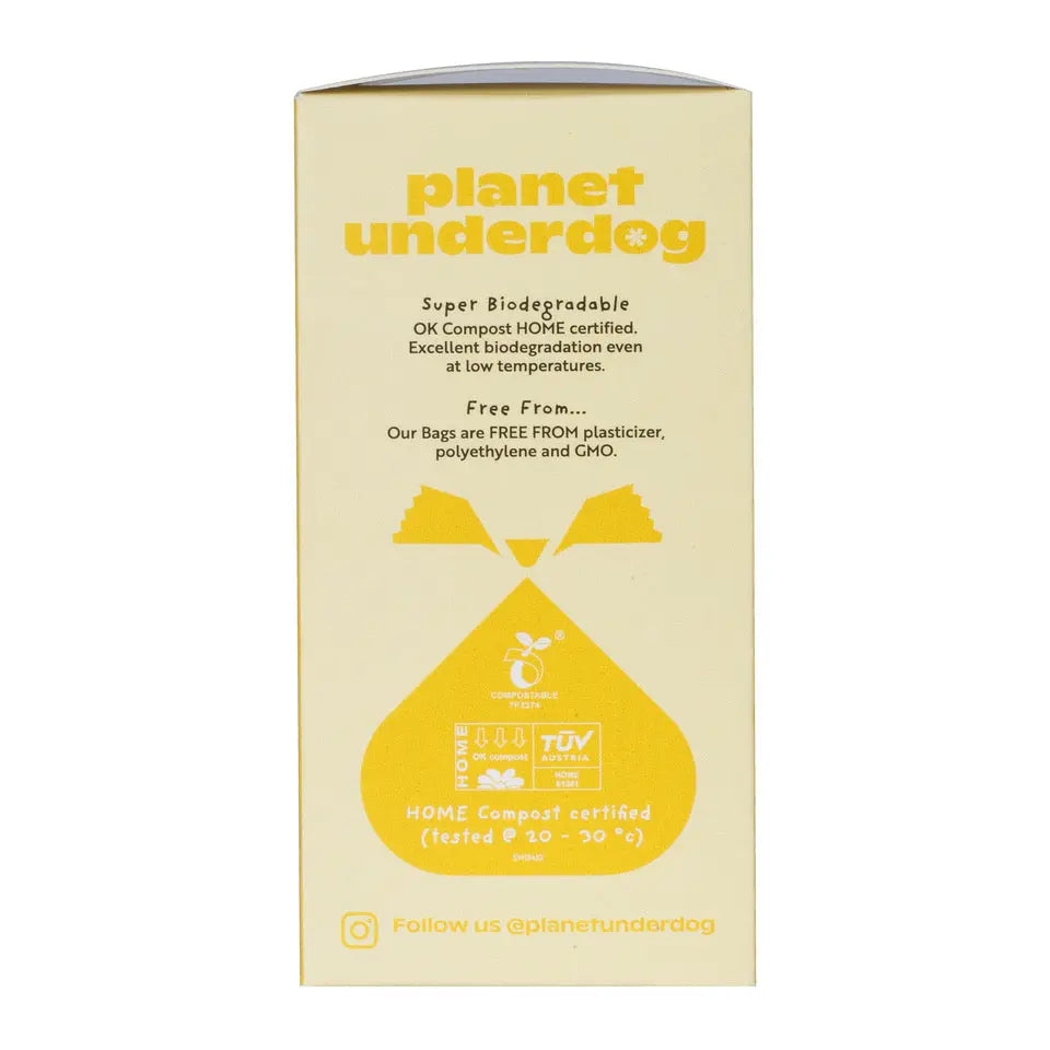 120 Planet Underdog Compostable Dog Poop Bags - Yellow Box-4