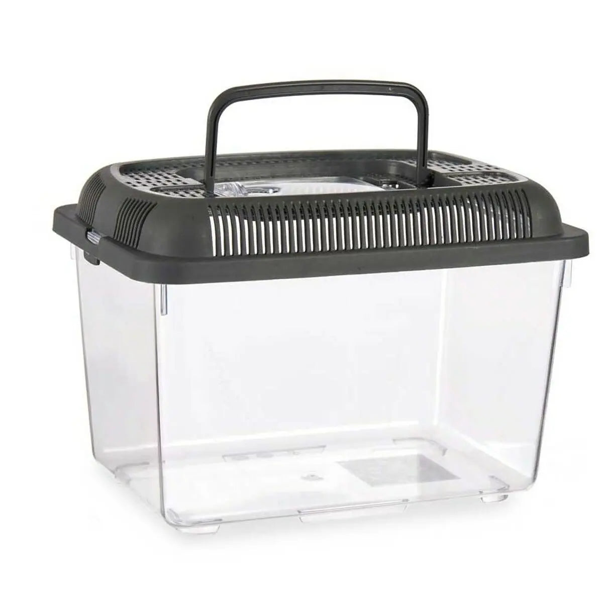 Fish tank With handle Medium Anthracite Plastic 3 L 17 x 16 x 24 cm (12 Units)-1