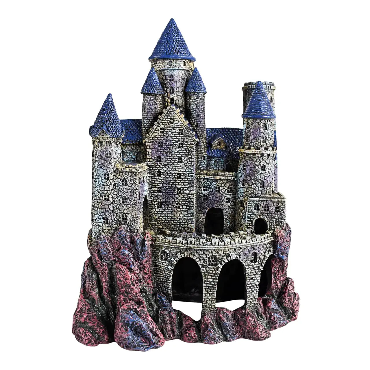 Penn-Plax Age-of-Magic Wizards Castle Aquarium-Dekoration sicher für Süß- und Salzwasser-Aquarien groß Zooko