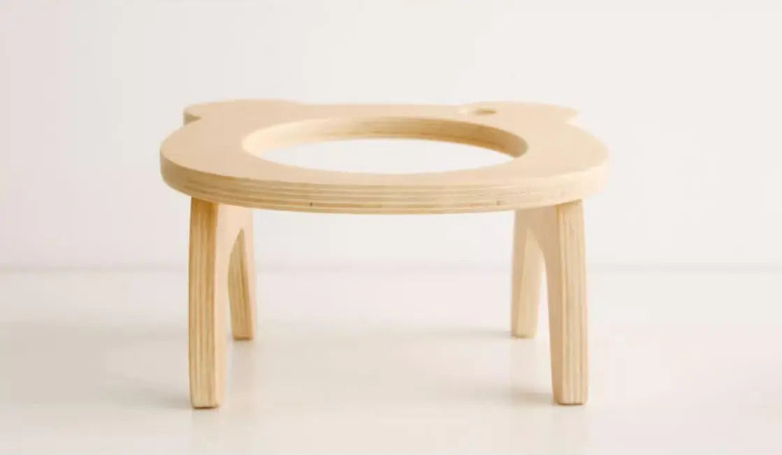 Forest Tree Tilted Double Pet Bowl With Stand-3