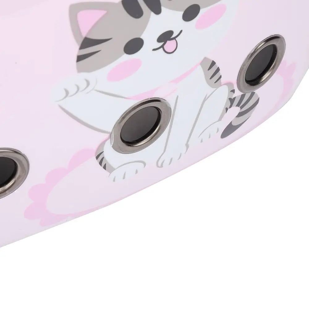 Rucsac pentru transportul animalelor de companie, roz cu model pisicuță-3