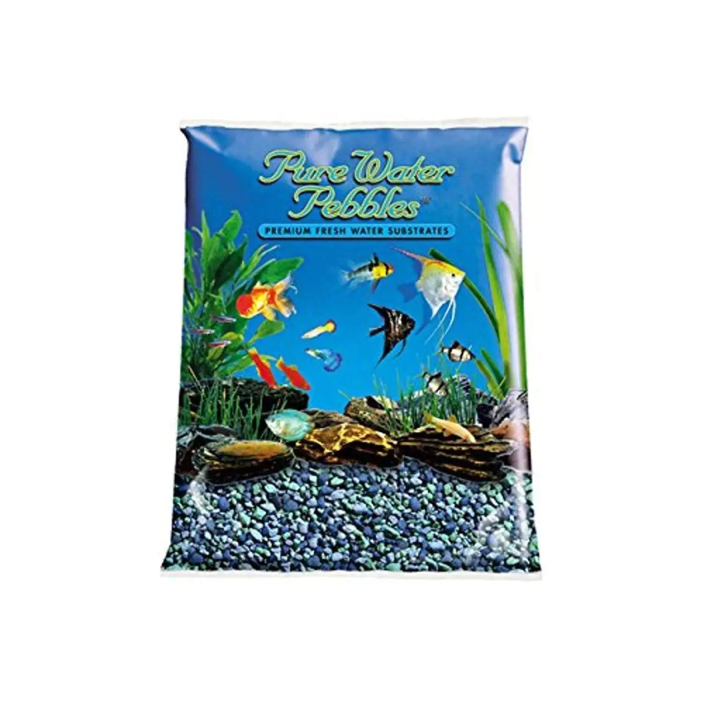 Pure Water Pebbles Blue Lagoon Aquarium Gravel 5 lbs - Optimal pH Balance Enhanced Water Clarity Aesthetic Easy Maintenance for Eco-Friendly Aquarium Health Zooko