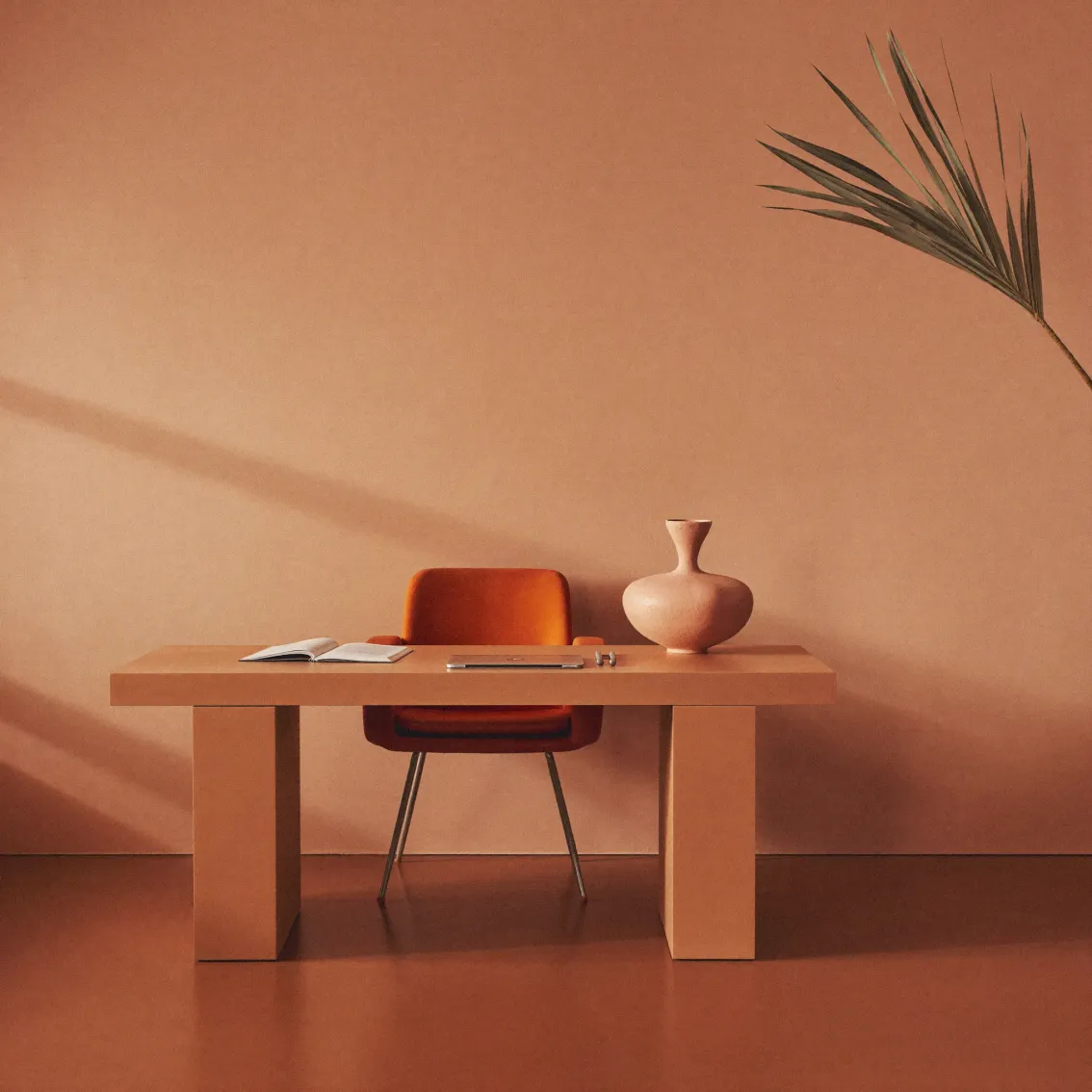 L'atelier Zooko Studio aux tons pêche et terracotta