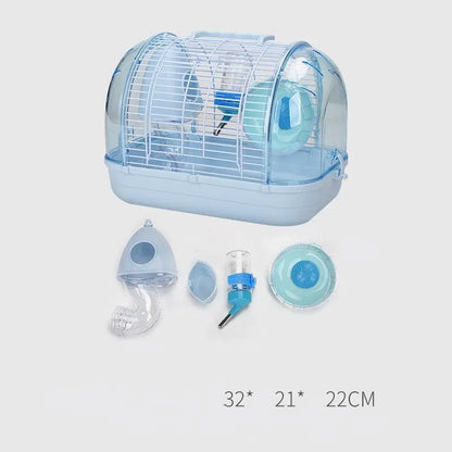 Japanese Elegance: Transparent Base Luxury Hamster Cage-2
