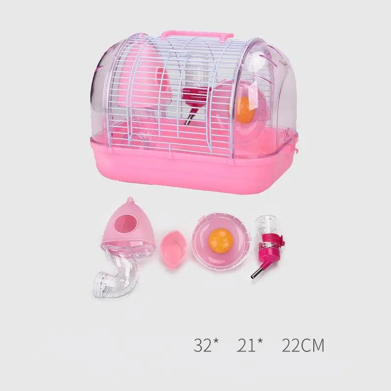 Japanese Elegance: Transparent Base Luxury Hamster Cage-4
