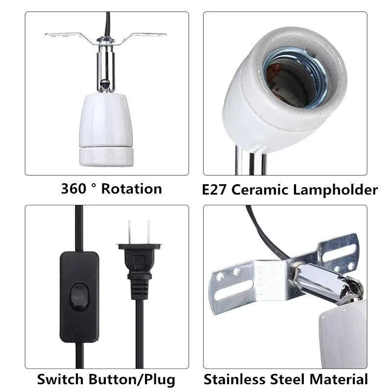 Reptile Pro 400W Ceramic Heat Lamp Holder With Rotating Base-3