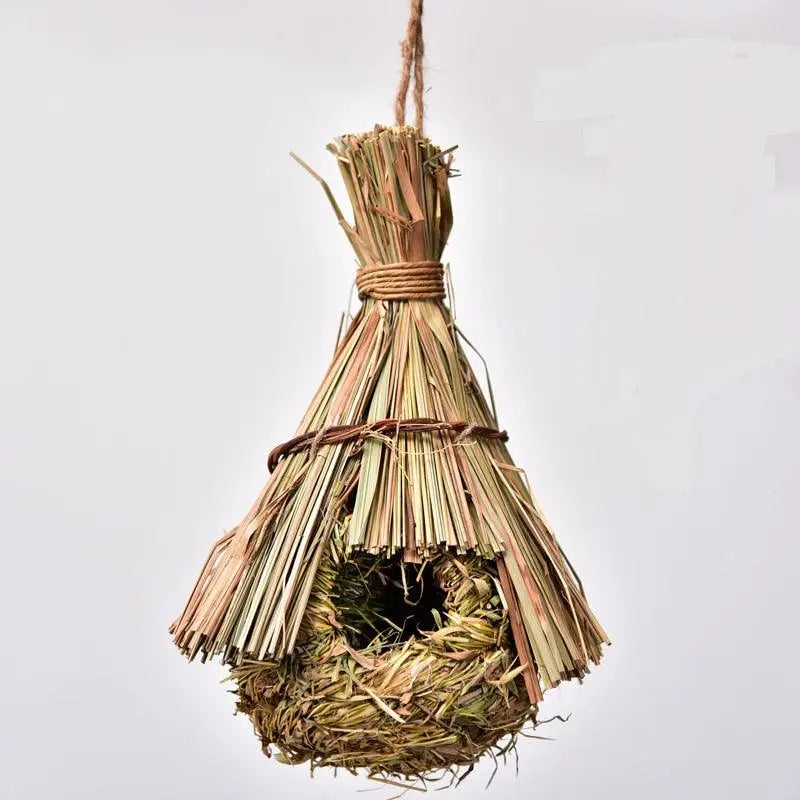 Handcrafted Natural Straw Bird's Nest Collection-5