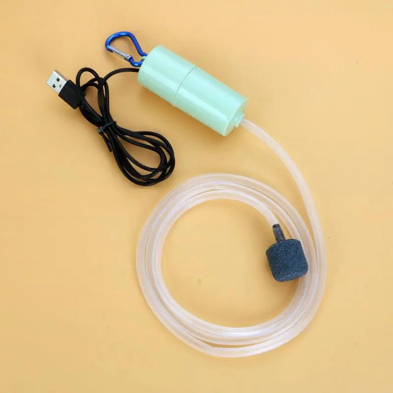 Portable Usb Aquarium Oxygen Air Pump - Silent And Energy Efficient Fish Tank Accessory-0