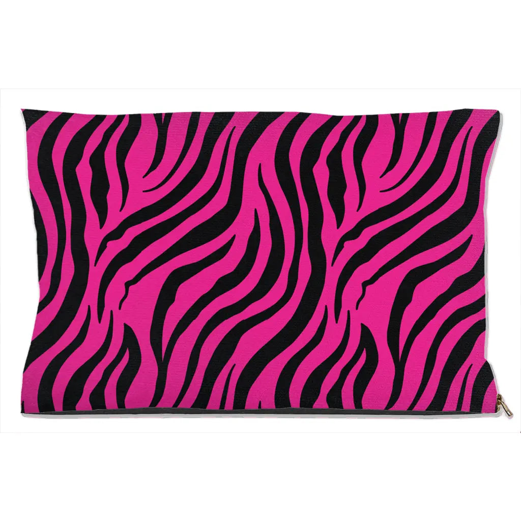 Zebra Pink Dog Bed-0