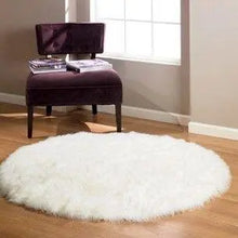 Natural Sheepskin Ivory Carpet - Round-1