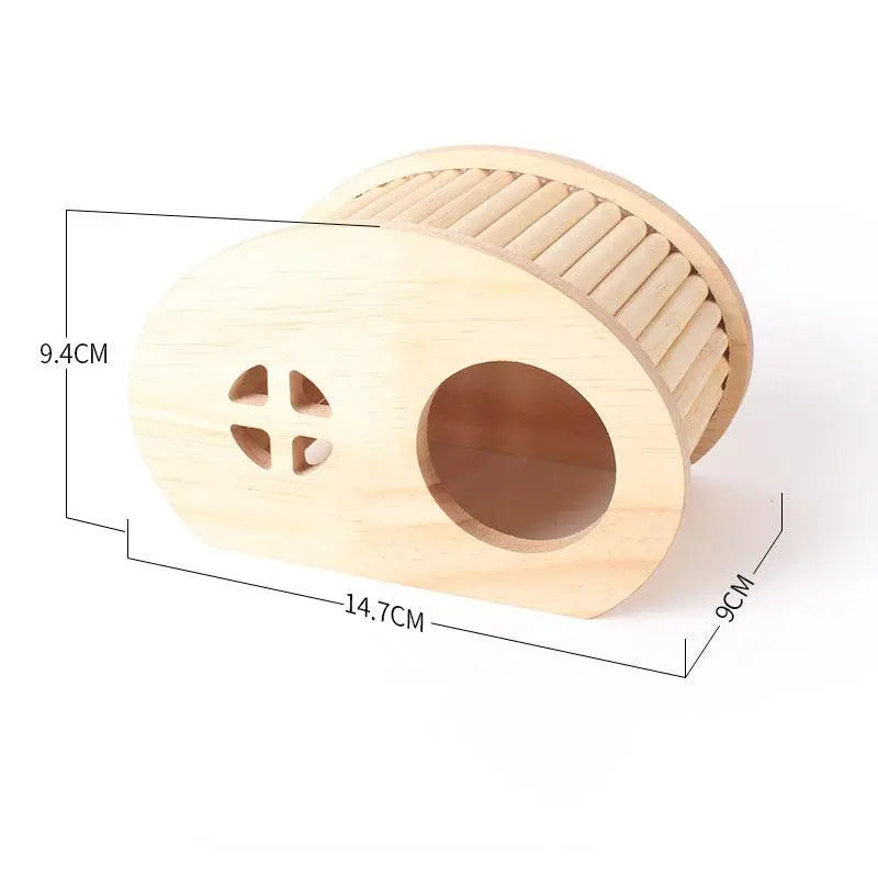 Wooden Animal Hideout: Cozy Retreat For Small Pets-4