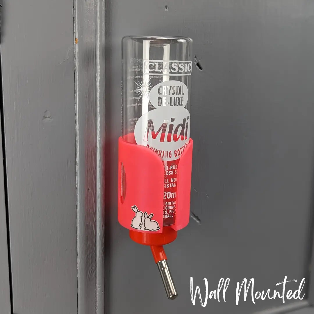 Guinea Pig & Rabbit Water Bottle Holder - Anime Pink-2