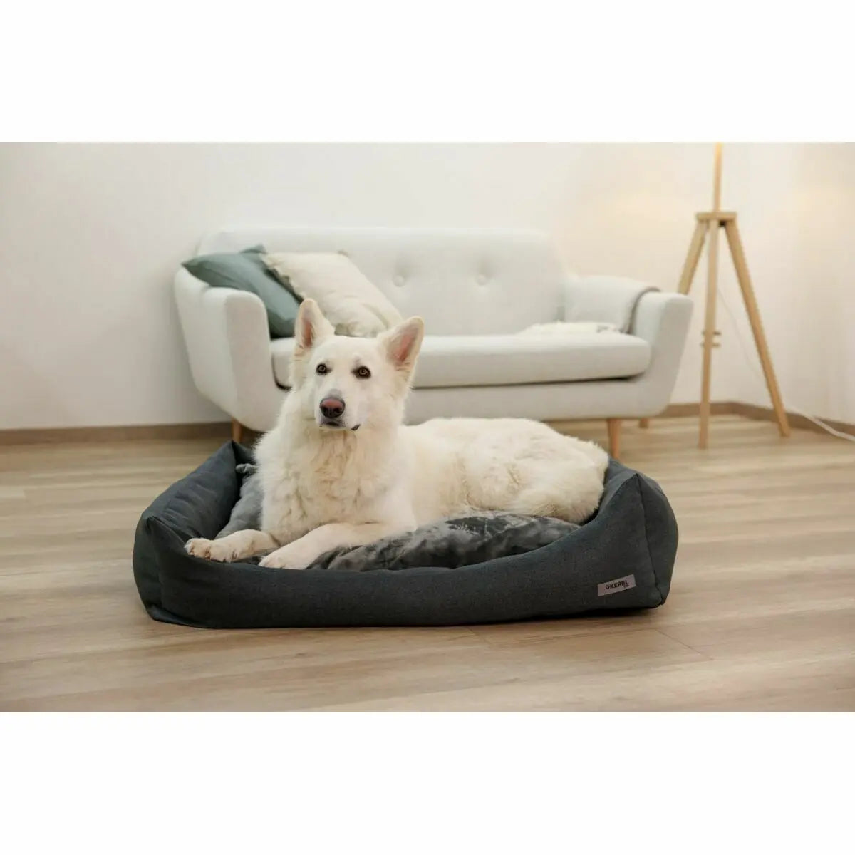 Dog Bed Kerbl Grey 80 x 60 x 25 cm-2