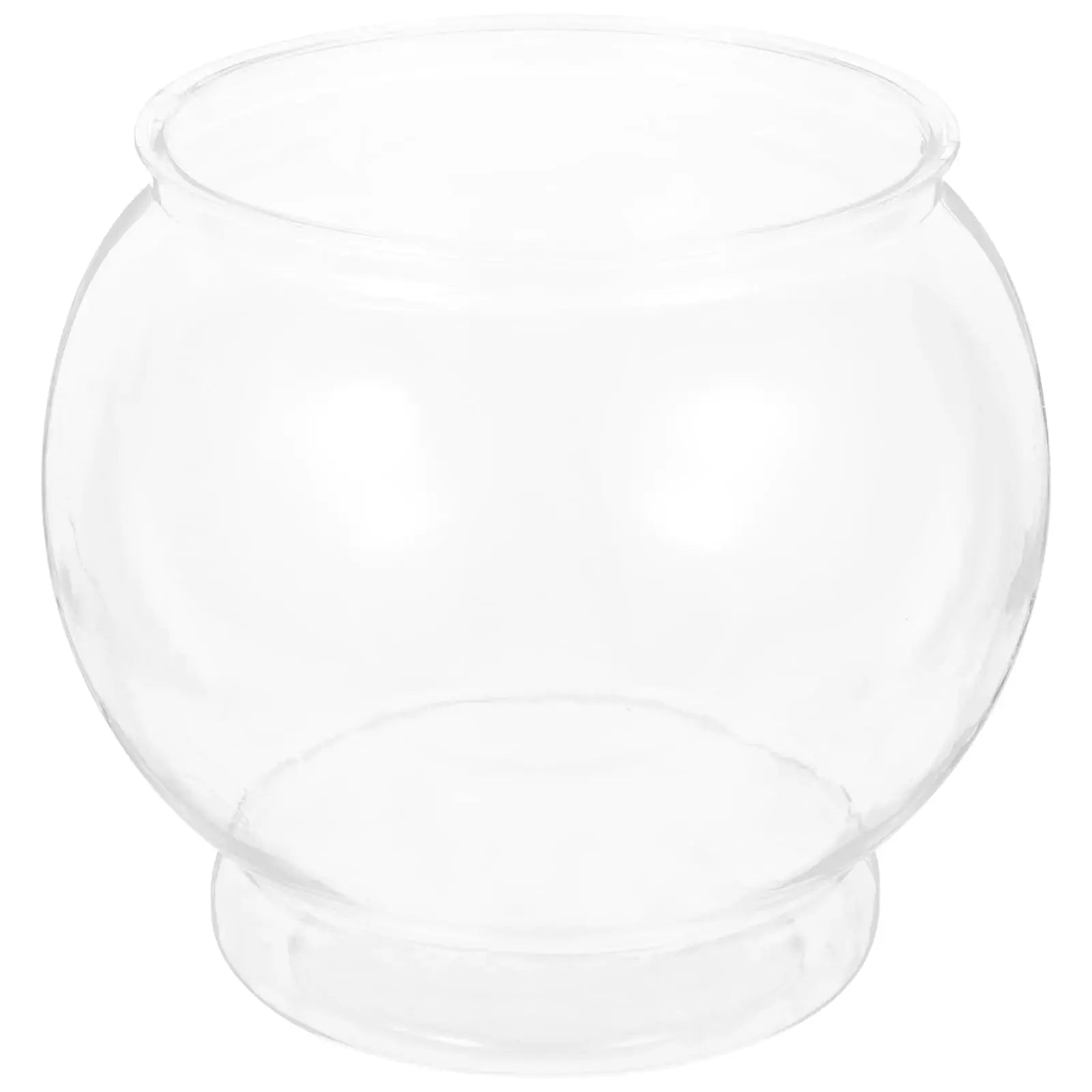 POPETPOP Plastic Fish Bowls Round Aquarium Clear Fish Keeper Fishbowl Vase Pot for Wedding Party Event Christmas Holiday Home Decor 18cm Zooko