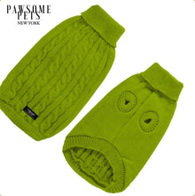 DOG AND CAT CABLE KNIT SWEATER - AVOCADO-0