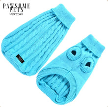 DOG AND CAT CABLE KNIT SWEATER - SKY BLUE-0