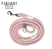 ROPE LEASH - SILVER PINK-0