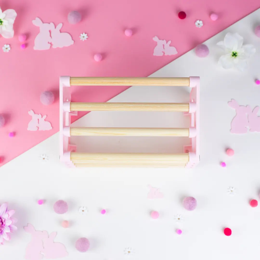 Wall Mounted Hay Rack - Pastel Pink-0