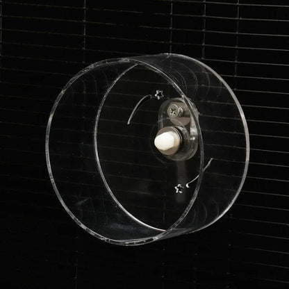 Transparent Acrylic Pet Exercise Wheel - The Ultimate Hamster Fitness Experience-4