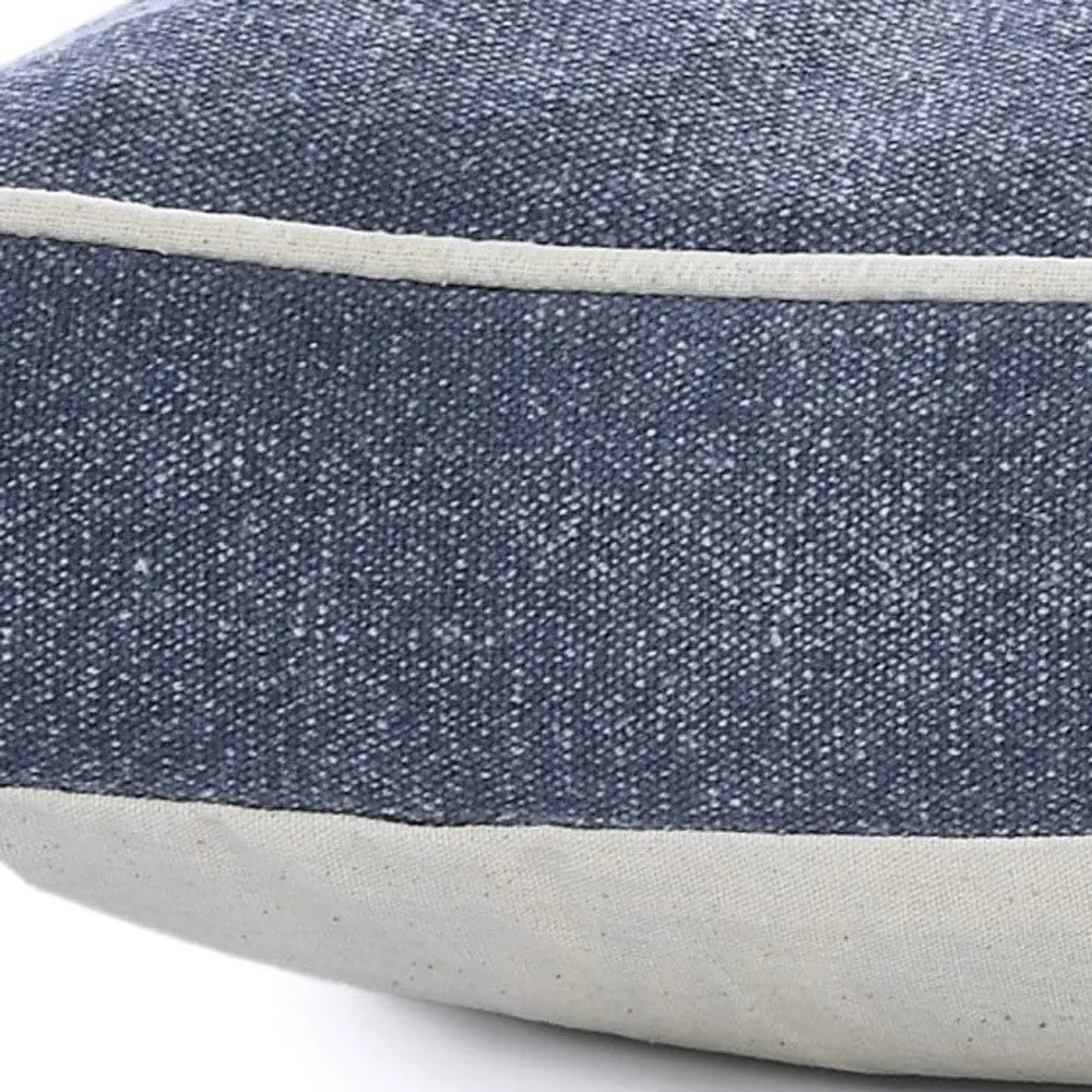 24" X 36" Stonewashed Blue Pillow Style Pet Bed With Removable Cover-7