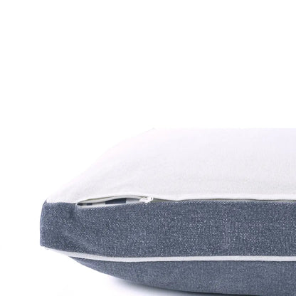 24" X 36" Stonewashed Blue Pillow Style Pet Bed With Removable Cover-5