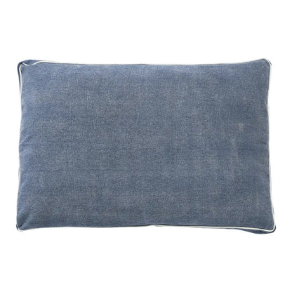 24" X 36" Stonewashed Blue Pillow Style Pet Bed With Removable Cover-3