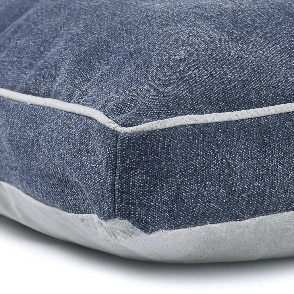 24" X 36" Stonewashed Blue Pillow Style Pet Bed With Removable Cover-6
