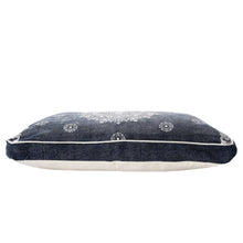24" X 36" Stonewashed Blue Medallion Pillow Style Pet Bed With Removable Cover-1