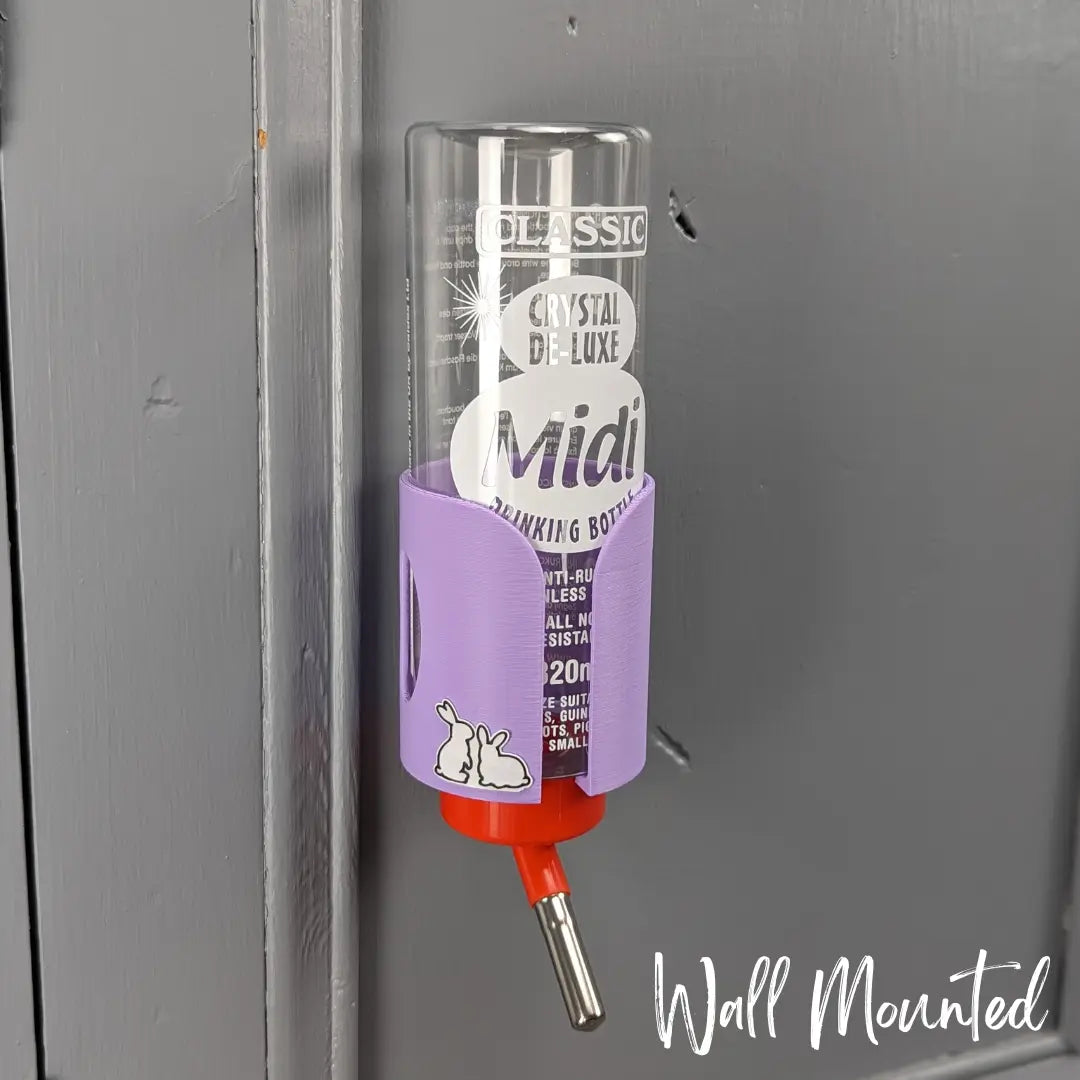 SINGLE Cage/Wall Mounted Water Bottle Holder - Pastel Purple - TRADE-2