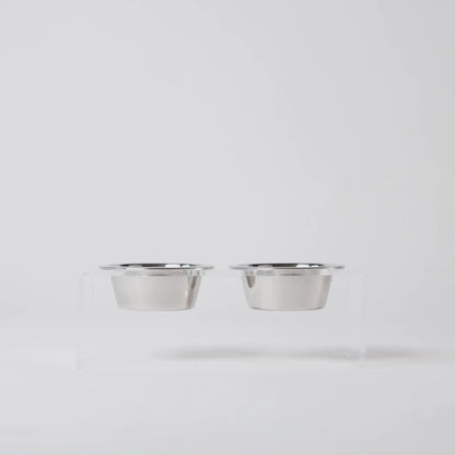 Acrylic Double Feeder - Clear GF Pet