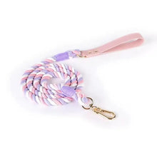 Luxe Royal Pink Leather Rope Leash - Skyfall-0