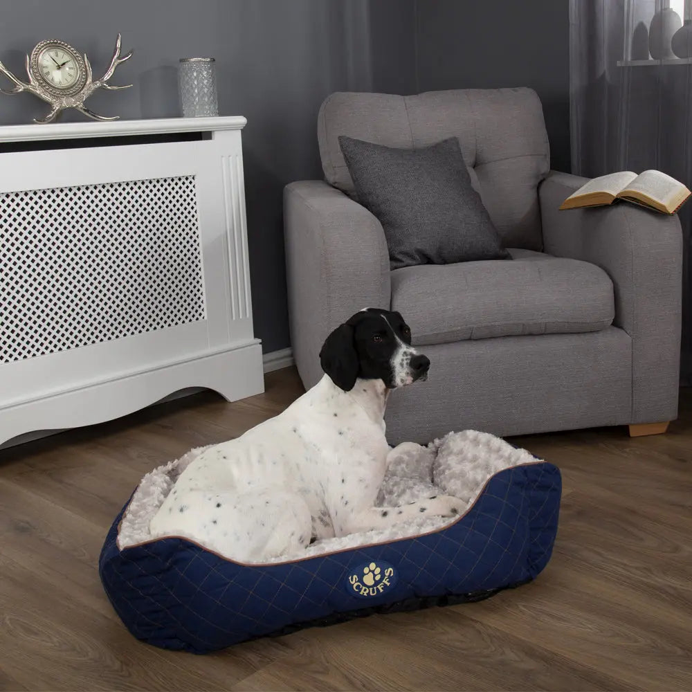 Wilton Box Dog Bed (in Blue, Grey, Black, Brown) by Scruffs-5