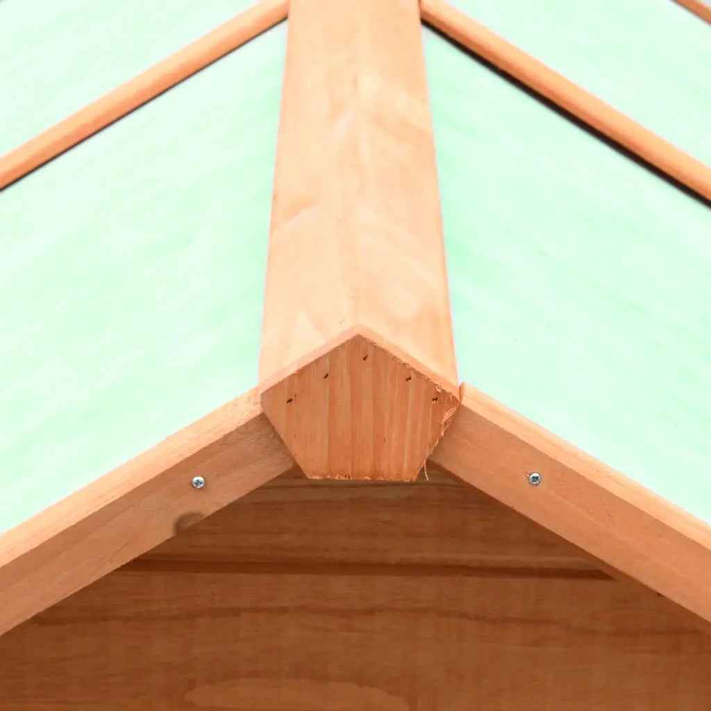 vidaXL Rabbit Hutch Bunny Cage with Pull Out Tray Rabbit Enclosure Solid Wood-3