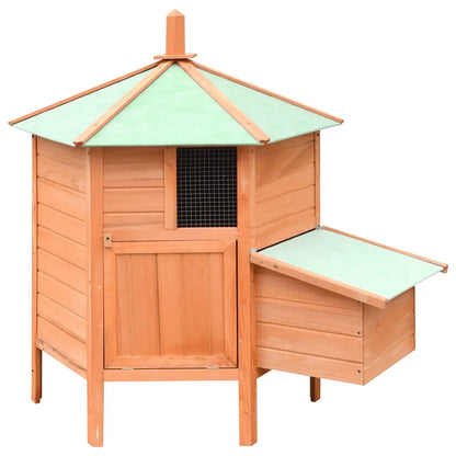 vidaXL Chicken Cage Solid Pine & Fir Wood 49.6"x46.1"x49.2"-0