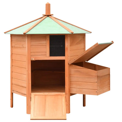 vidaXL Chicken Cage Solid Pine & Fir Wood 49.6"x46.1"x49.2"-2