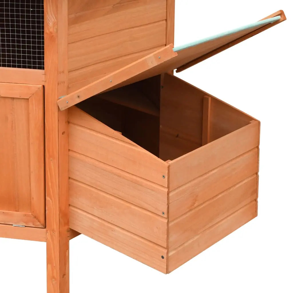 vidaXL Chicken Cage Solid Pine & Fir Wood 49.6"x46.1"x49.2"-4