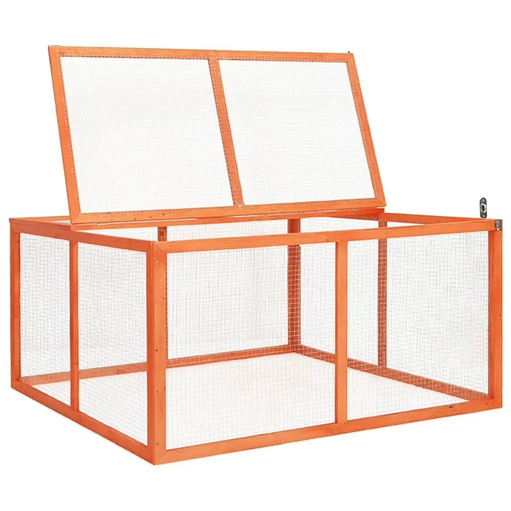 vidaXL Rabbit Hutch Bunny Cage with Hinged Door Rabbit Enclosure Solid Wood-2