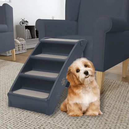 vidaXL Dog Stairs Foldable Dog Ramp Pet Stairs for High Bed Couch Car Sofa-6