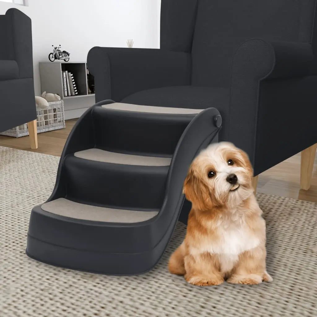 vidaXL Dog Stairs Foldable Dog Ramp Pet Stairs for High Bed Couch Car Sofa-1