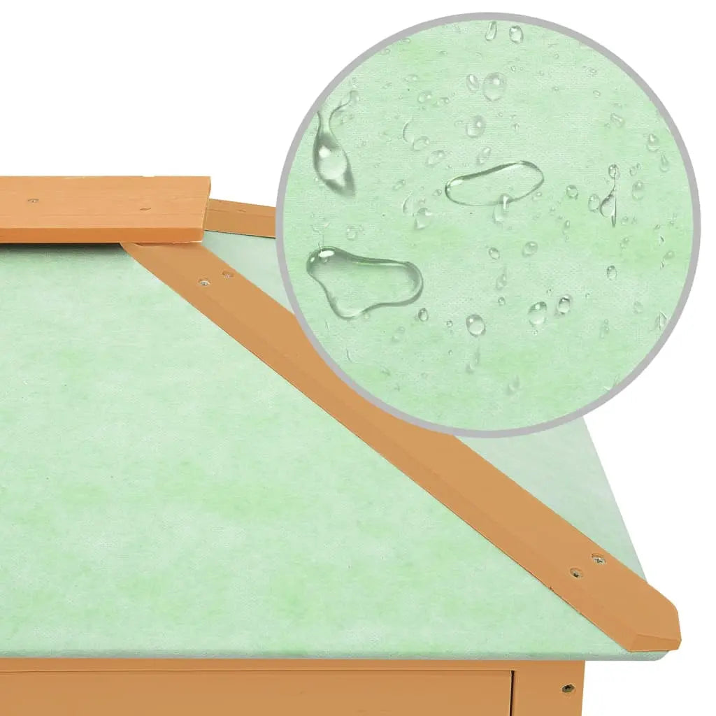 vidaXL Animal Rabbit Cage Double Floor Solid Fir Wood-4