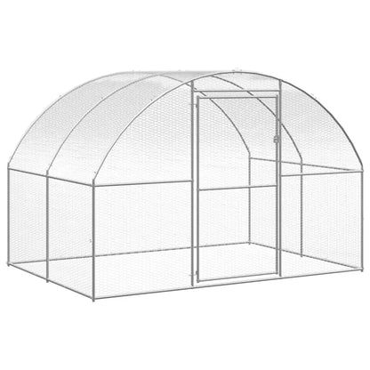 vidaXL Outdoor Chicken Coop 9.8'x65.6'x6.6' Galvanized Steel-2