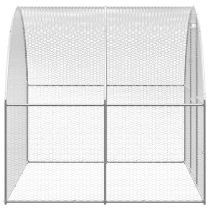 vidaXL Outdoor Chicken Coop 9.8'x65.6'x6.6' Galvanized Steel-4