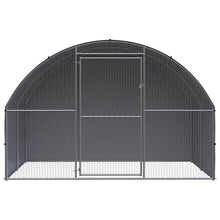 vidaXL Outdoor Chicken Coop 9.8'x6.6'x6.6' Galvanized Steel-0